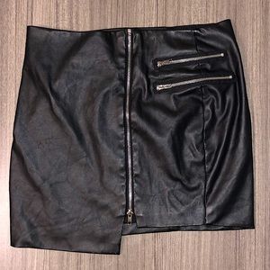 Faux Leather Mini Skirt